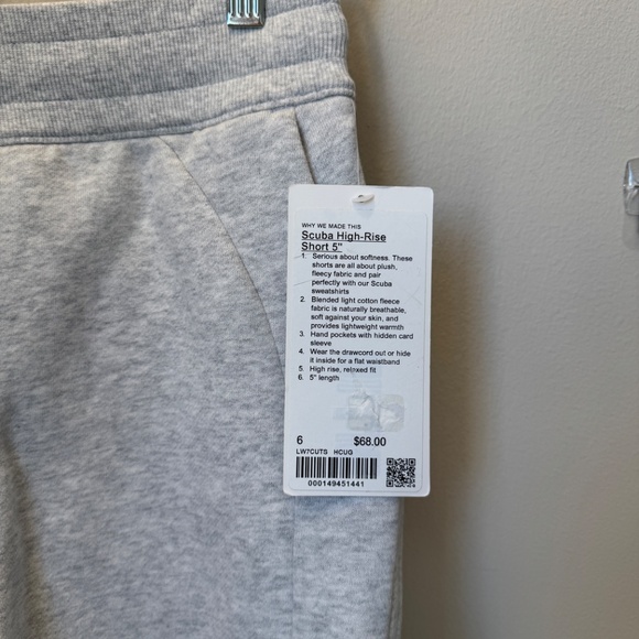 lululemon scuba Gray High Waist Shorts - Picture 2 of 5
